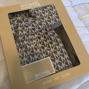 Michael Kors hat, gloves, & scarf set